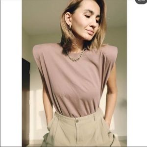 Zara sleevless padded top